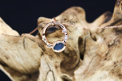 HORIZON - Opal & Diamond Necklace in Vermeil Rose Gold II