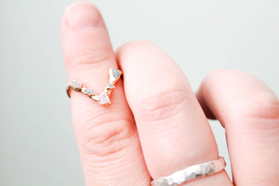The Diamond Pyramid Ring - The Fox And Stone Bohemian Jewelry Alternative Engagement Ring