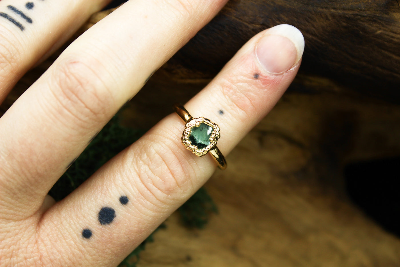 blue tourmaline engagement ring alternative jewelry
