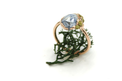 pacific blue umba sapphire canary yellow diamond alternative bridal engagement ring