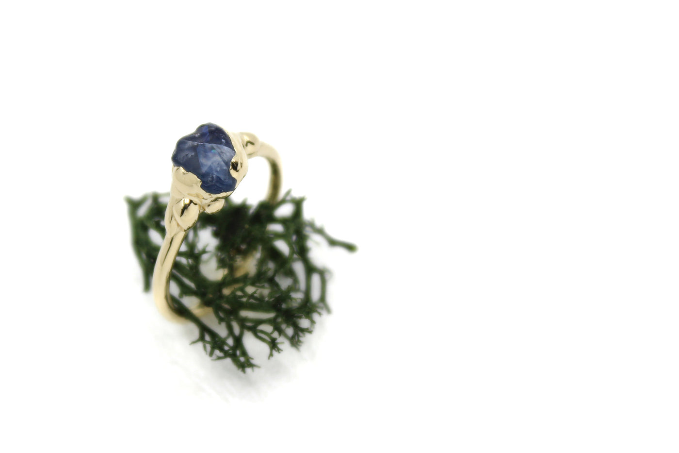 Blue sapphire alternative bridal crystal engagement ring fox and stone