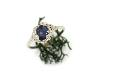 natural purple sapphire white gold engagement ring fox and stone